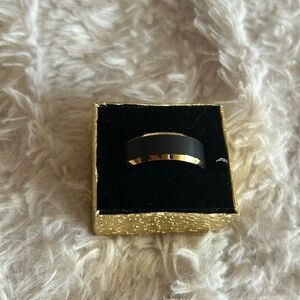 Black Gold Mens Wedding ring
